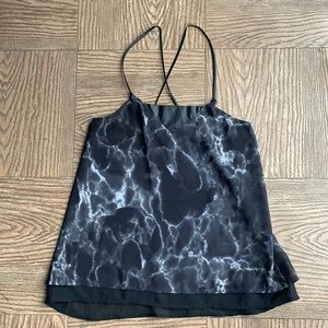 NWOT H&M Marble Print Leather Sleeveless Top